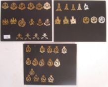 COLLECTION OF ASSORTED WWI & LATER BRITISH ARMY CAP BADGES