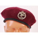 ORIGINAL WWII ARMY AIR CORP GLIDER PILOT'S BERET & BADGE