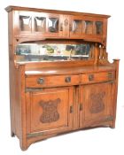 RARE ARTS AND CRAFTS MIRROR BACK SIDEBOARD BY SHAP