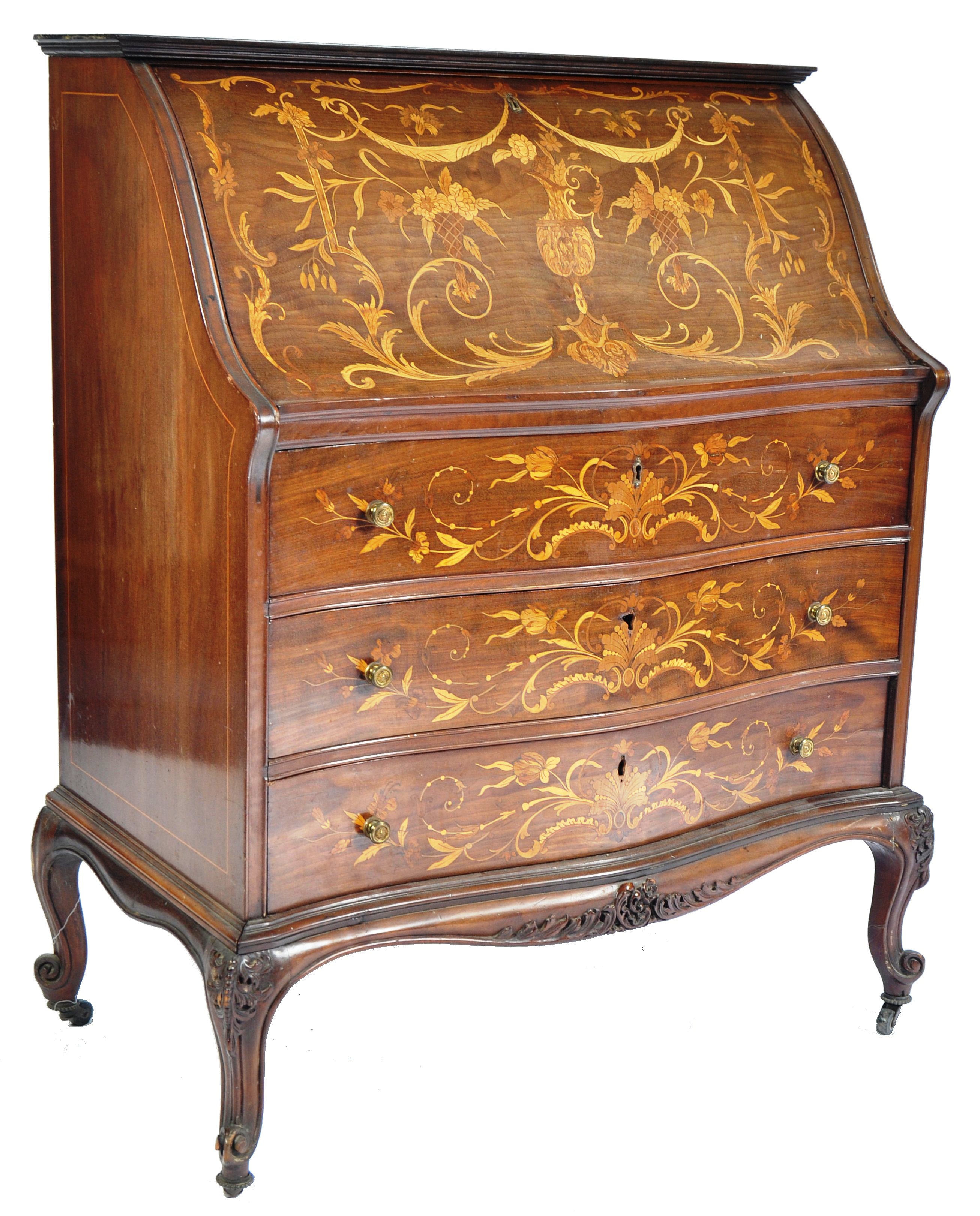 19TH CENTURY PIEDMONT MANNER MARQUETRY ITALIAN BUR