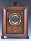 EDWARDIAN ROSEWOOD AND INLAID BRONZED HANDLED WALL