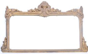 19TH CENTURY CARVED WOOD FRAMED GESSO WALL MIRROR