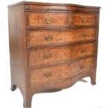 GOOD SERPENTINE WALNUT BACHELORS CHEST OF DRAWERS