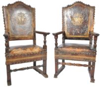 PAIR OF BELIEVED 18TH CENTURY ITALIAN COURT CHAIRS