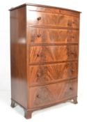 MID CENTURY WALNUT GOOD QUALITY TALLBOY CHEST OF D