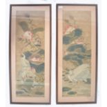 PAIR OF 19TH / 20TH CENTURY JAPANESE WATERCOLOUR P