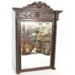 LARGE 19TH CENTURY FRENCH GOTHIC OAK OVERMANTEL MI