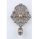 A 19TH CENTURY FRENCH / BELGIAN SILVER, GOLD, DIAM