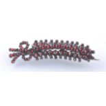 A VICTORIAN WHEATSHEAF GARNET BROOCH