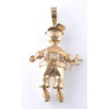 AN OVERSIZED HALLMARKED 9CT GOLD FIGURAL PENDANT O