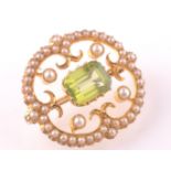 A LATE 19TH CENTURY 15CT GOLD BELLE EPOQUE PEARL A