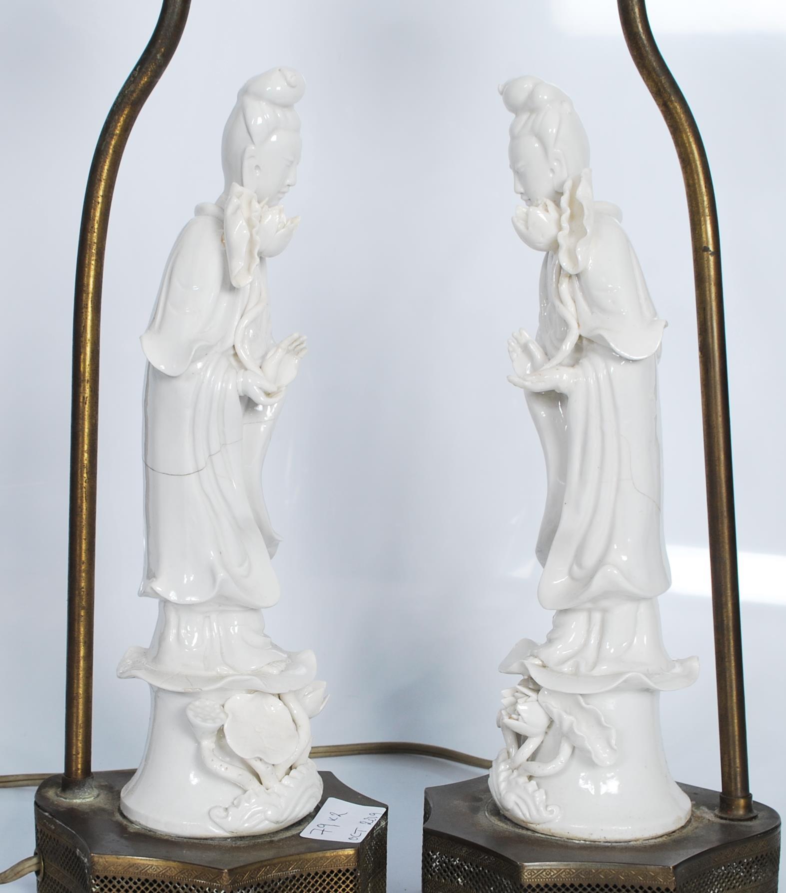 A pair of early 20th Century Chinese blanc de chin - Image 6 of 7