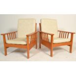 A pair of 20th Century vintage retro teak wood fra