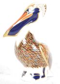 A Royal Crown Derby large Brown Pelican paperweigh