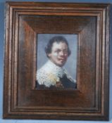 A 19th Century oil on copper painting of small pro