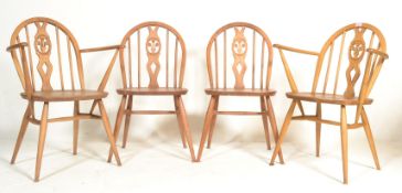 A set of 4 20th century Ercol beech and elm wood '