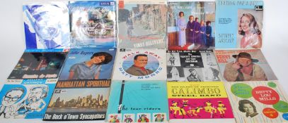 A collection of vintage vinyl EP's dating from the