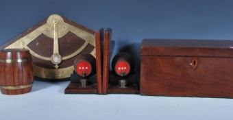 A 19th Century mahogany work box / sewing box, hin