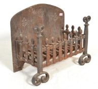 A late 19th Century Victorian cast iron fire grate