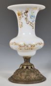 A 19th Century Victorian era milk glass centrepiec