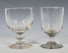 Two 19th century Georgian rummer glasses to includ