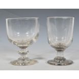 Two 19th century Georgian rummer glasses to includ