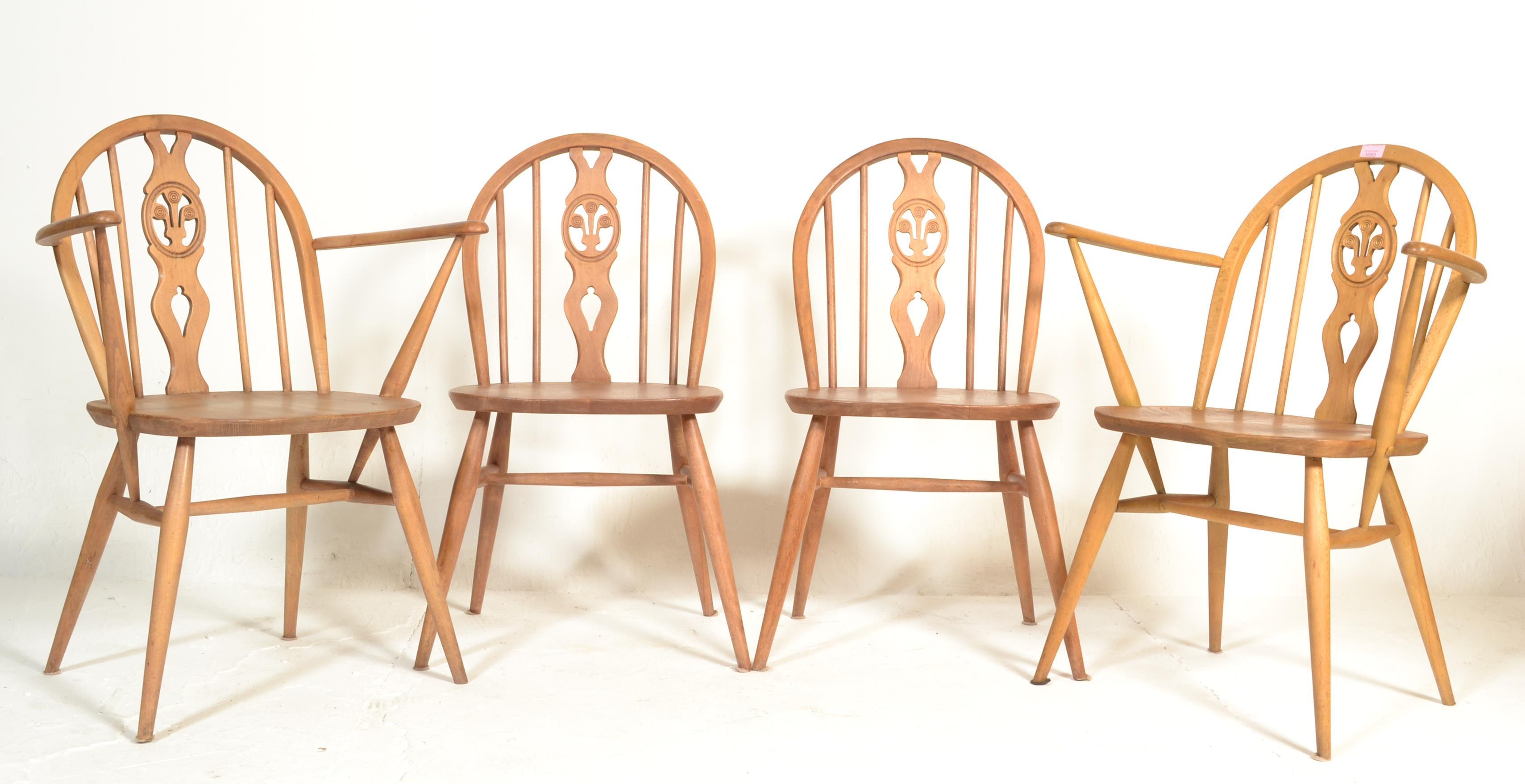 A set of 4 20th century Ercol beech and elm wood ' - Image 2 of 4