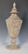 A 20th Century polished marble / granite urn of Pa