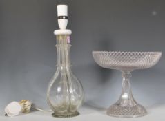 A 19th Century sectional glass decanter having a l