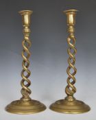 A pair of 19th Century Victorian altar style barle