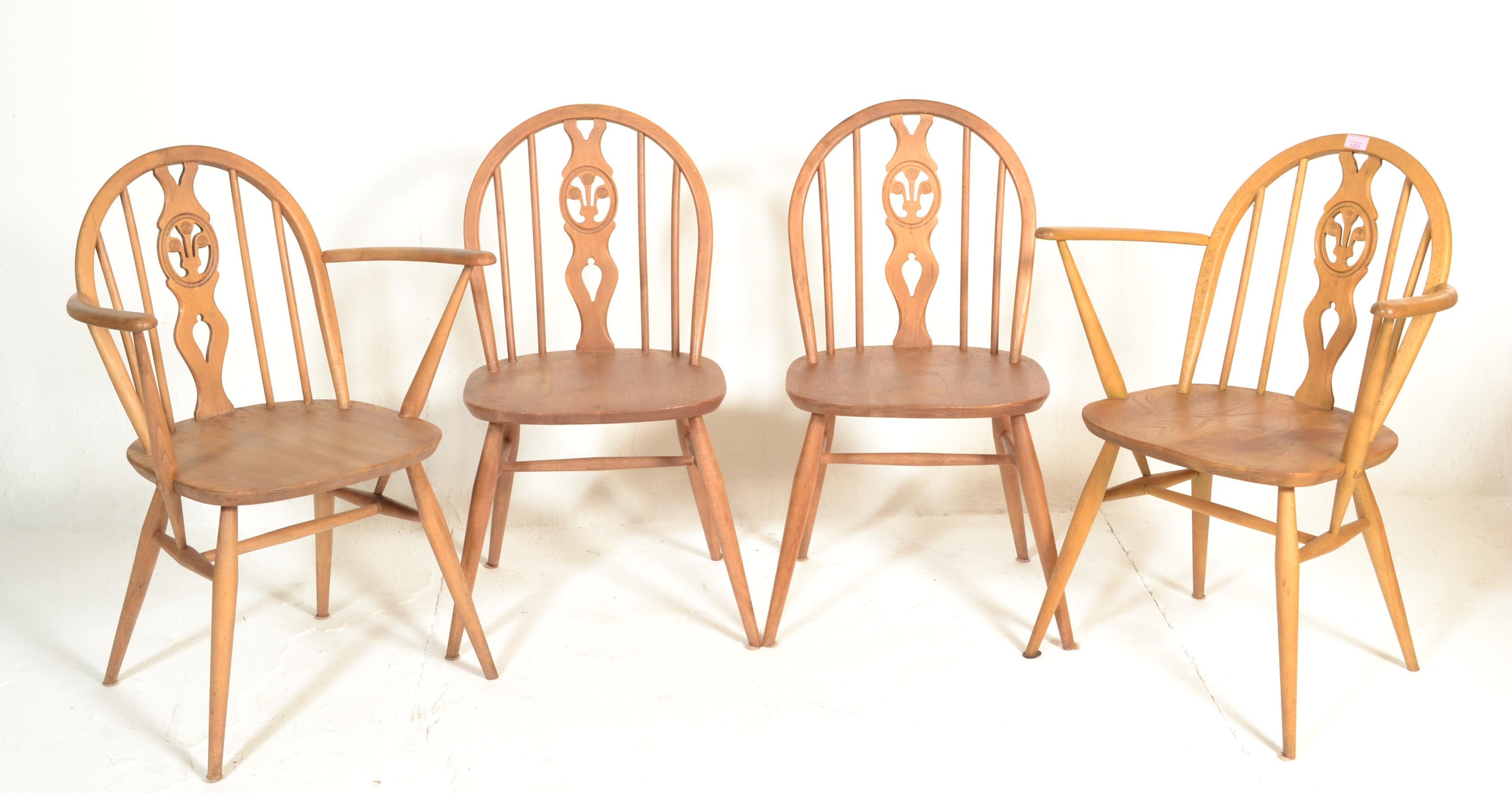 A set of 4 20th century Ercol beech and elm wood ' - Image 3 of 4