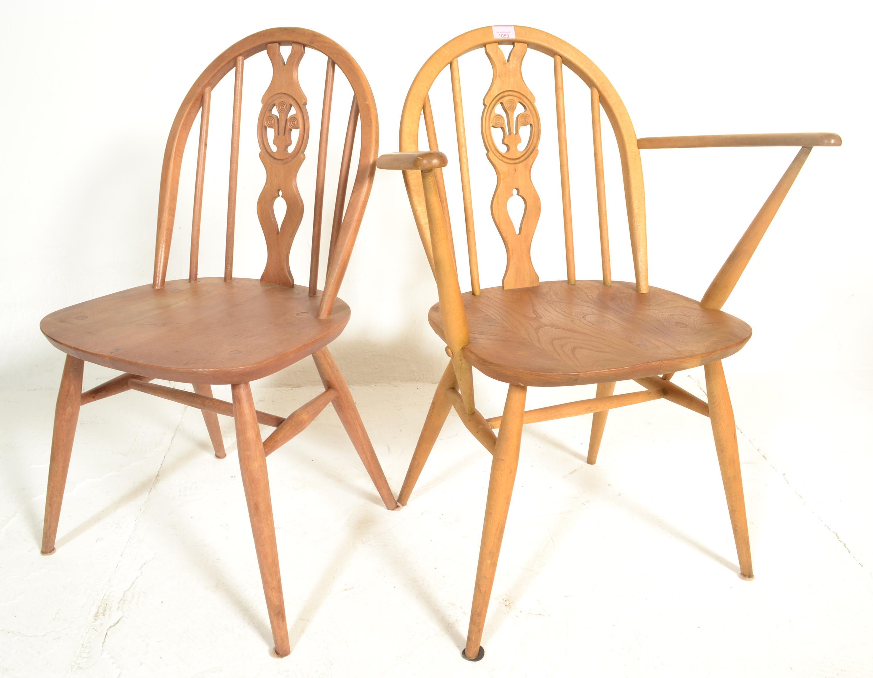 A set of 4 20th century Ercol beech and elm wood ' - Image 4 of 4