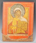 A 19th Century Russian School Religious Icon paint