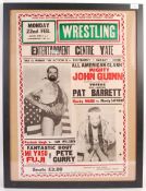 RARE VINTAGE LOCAL INTEREST YATE BRISTOL WRESTLING POSTER