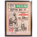 RARE VINTAGE LOCAL INTEREST YATE BRISTOL WRESTLING POSTER