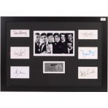 JAMES BOND - INCREDIBLE AUTOGRAPH DISPLAY OF EVERY BOND ACTOR