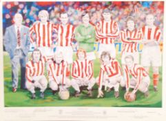 HEROES - FOOTBALLING LEGENDS AUTOGRAPHED PRINT