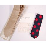 PAUL SCOFIELD & SIR JOHN GIELGUD - OWNED & WORN NECK TIES