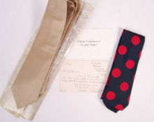 PAUL SCOFIELD & SIR JOHN GIELGUD - OWNED & WORN NECK TIES