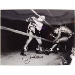 JAKE LAMOTTA - BOXING - RARE SIGNED 16X12" PHOTOGRAPH