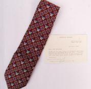 JEREMY IRONS - ENGLISH ACTOR - DIE HARD II - WORN & OWNED TIE