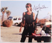 LINDA HAMILTON - TERMINATOR - RARE SIGNED 14X11 PH