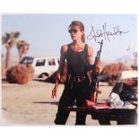 LINDA HAMILTON - TERMINATOR - RARE SIGNED 14X11 PH