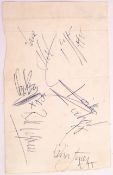THE ROLLING STONES - ORIGINAL LINE-UP FULLY AUTOGRAPHED PAGE