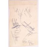 THE ROLLING STONES - ORIGINAL LINE-UP FULLY AUTOGRAPHED PAGE