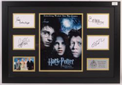 HARRY POTTER - FULL MAIN CAST RARE AUTOGRAPH DISPLAY