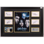 HARRY POTTER - FULL MAIN CAST RARE AUTOGRAPH DISPLAY