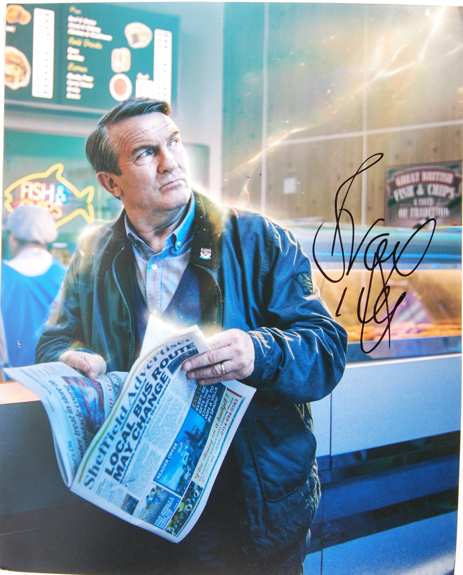 BRADLEY WALSH - DOCTOR WHO - SIGNED 8X10" PHOTOGRA