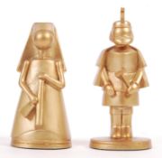 PAIR OF ROBERT HARROP CAMBERWICK GREEN GOLD FIGURINES