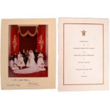 RARE PRINCESS DIANA AUTOGRAPHED WEDDING PHOTO & ORDER OF SERVICE